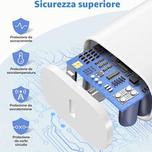Carica l'immagine nel visualizzatore di Gallery, Caricatore USB C da 25 W, Spina Type-C PD 3.0 adattatore di alimentazione universale USB C caricatore rapido compatibile