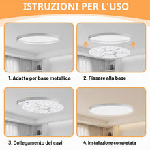Carica l'immagine nel visualizzatore di Gallery, Modulo LED 24W per Ventilatore Soffitto 6,3" Magnetico 3 Colori