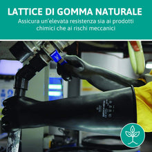 Carica l'immagine nel visualizzatore di Gallery, Ansell AlphaTec 87-104 Guanti di Protezione Chimica in Lattice, Polsino Lungo (43 cm), Elevata Resistenza alle Sostanze 