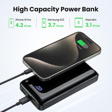 Carica l'immagine nel visualizzatore di Gallery, Power Bank 27000mAh, 22,5W PD20W USB C Power Bank a Ricarica Rapida, Batteria Esterna Portatile con Display LED per Telefoni