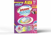 Carica l'immagine nel visualizzatore di Gallery, Brawn Bucato Sicuro Foglietti Acchiappacolore, Con Agenti Inibitori Cattura le Tinte e i Colori, Confezione da 80 Foglietti