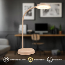 Carica l'immagine nel visualizzatore di Gallery, BRILONER - Lampada da tavolo a LED con touch, dimmerabile a passi, orientabile, lampada da comodino, lampada da scrivani