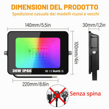 Carica l'immagine nel visualizzatore di Gallery, RIGIDON 1x 30W RGB faretto led esterno con IR telecomando, 3000lm faretti