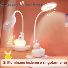 Carica l'immagine nel visualizzatore di Gallery, Lampada da Scrivania Bambina, Led Lampada da Tavolo 5 Luminosità 3 Modalità, Lampada Lettura Bambini Ricaricabile, Luce 