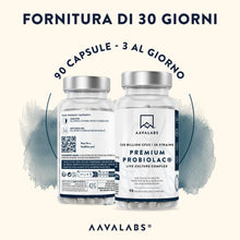 Carica l'immagine nel visualizzatore di Gallery, Fermenti Lattici Probiotici per Intestino 120 Miliardi UFC 30 Ceppi Batterici | Probiotici e Prebiotici con Lactobacillu
