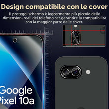 Carica l'immagine nel visualizzatore di Gallery, Aerku Pellicola Vetro Temperato per Google Pixel 10A 5G, 3 Pezzi Protettiva e 3 Pezzi Protezione Lente Fotocamera, Durez