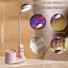 Carica l'immagine nel visualizzatore di Gallery, Aicharynic Lampada da Scrivania per Bambini: Lampada da Notte LED con Port penna, Lampada da Tavolo Dimmerabile con Proi