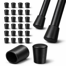 Carica l'immagine nel visualizzatore di Gallery, Ajile - 24 Piedini Per Mobili e Sedie 10 mm - Gommini Rotondi in Gomma Termoplastica Flessibile Nero da Calzare su Tubo 