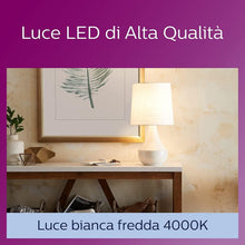 Carica l'immagine nel visualizzatore di Gallery, Philips LED Lampadina Globo, 60 W, E27, Luce Bianca Fredda, Non Dimmerabile