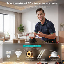 Carica l'immagine nel visualizzatore di Gallery, REYLAX Trasformatore LED 24V, Alimentatore 30W 1.25A, AC 220V to DC