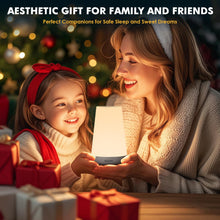 Carica l'immagine nel visualizzatore di Gallery, Auxmir Luce Notturna Bambini, Lampada da Comodino, Lampada LED Colorata con 13 Colori, Luminosità Regolabile, 3 Modi d’Illuminazione, Touch e Telecomando, Batteria Ricaricabile, Bianco