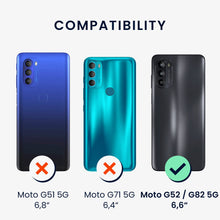Carica l'immagine nel visualizzatore di Gallery, kwmobile Cover Compatibile con Motorola Moto G52 / Moto G82 5G - Custodia Morbida in Silicone TPU - Crystal Case Custodi