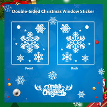Carica l&#39;immagine nel visualizzatore di Gallery, Niviy 6 Fogli Vetrofanie Natalizie, 247 Pezzi Vetrofanie per Finestre Riutilizzabile con Fiocchi di Neve,Adesivi Autoadesivi Adesivi per Finestre di Natale, Decorazioni Natalizie