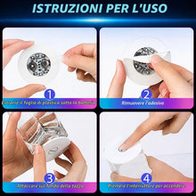 Carica l'immagine nel visualizzatore di Gallery, 12 adesivi a LED (6 luci colorate 6 luci bianche fredde)