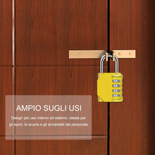 Carica l'immagine nel visualizzatore di Gallery, Lucchetto Combinazione, [1 Pezzi] Diyife Lucchetto Armadietto Impermeabile, Esterno Serrature con Combinazione 4 Cifre p