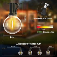 Carica l'immagine nel visualizzatore di Gallery, Yuusei Catena Luminosa Esterno, 30M Luci da Esterno Giardino LED IP45