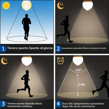 Carica l'immagine nel visualizzatore di Gallery, Akynite Lampadina LED con Sensore di Movimento E27 12W Luce Calda 3000K 1000LM, 120 gradi, AC 220V, Auto on off, Lampadi
