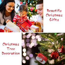 Carica l'immagine nel visualizzatore di Gallery, CAUTIOUS 6 Pezzi Borsa Portamonete di Natale, Quadrata con Cerniera Mini Portafoglio Rosso con Babbo Natale