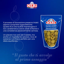 Carica l'immagine nel visualizzatore di Gallery, Neri Sottoli - Olive Verdi Denocciolate - Ideali come Condimento per Primi e Secondi piatti, Insalate e come Antipasto -