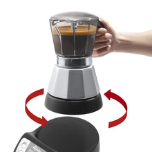 Carica l&#39;immagine nel visualizzatore di Gallery, De&#39;Longhi Alicia PLUS EMKM4.B Caffettiera Moka Elettrica 2-4 Tazze, 450 W, Nero/Argento