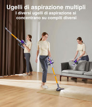 Carica l'immagine nel visualizzatore di Gallery, Tdyon Aspirapolvere Senza Fili 40Kpa&amp;450W, 50Mins Scopa Elettrica Senza Aspirapolvere Senza Fili Potente, 11 Stadi Filtrati OLED Smart Anti-Avvolgimento, per Peli Animali/Pavimenti/Tappe