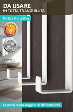 Carica l'immagine nel visualizzatore di Gallery, 4smile Appendiabiti da Porta, Bianco - 6 x Acciaio Inox Attaccapanni - Gancio Porta con Elevata Capacità di Carico, Vers