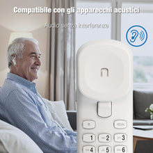 Carica l'immagine nel visualizzatore di Gallery, VTech Trimstyle telefono fisso con filo, regolazione volume suoneria e audio, ricomposizione ultimo numero, supporto app