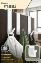 Carica l'immagine nel visualizzatore di Gallery, Menz Appendiabiti da Porta in Bianco, Set da 6 Pezzi - Gancio in Acciaio Inox - Durevole Appendi Accappatoio per Bagno, 