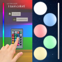 Carica l'immagine nel visualizzatore di Gallery, tectake® Lampada da terra Sfera LED, luce RGB da esterno e interno, telecomando, 16 colori, 1200 lumen, IP44 water proof, polietilene, luci giardino arredo esterno, piedini - M - Ø 40 x 40 cm