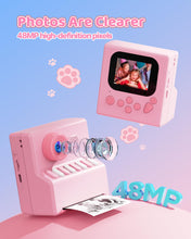 Carica l'immagine nel visualizzatore di Gallery, Macchina Fotografica Bambini Istantanea Rosa: HODDRCCN Macchina Fotografica Istantanea Bambini - Registrazione Video 108