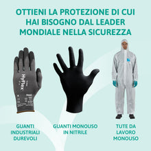 Carica l'immagine nel visualizzatore di Gallery, Ansell HyFlex 11-800 Guanti da Lavoro Professionali, Rivestimento in Nitrile Resistente all'Abrasione, Protezione Profes
