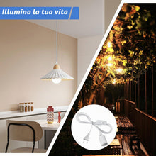 Carica l'immagine nel visualizzatore di Gallery, Portalampada E27 con Interruttore a Filo Cavo e Presa 3 Pezzi Bianco