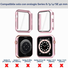 Carica l'immagine nel visualizzatore di Gallery, Simpeak 4 Pezzi Cover Compatibile con Apple Watch SE3/ SE2 /SE/Series 6/5/4 40 mm, Custodia Rigida con Vetro Temperato H