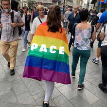 Carica l'immagine nel visualizzatore di Gallery, Bandiera Pace Arcobaleno 90x150cm, Dell'Ucraina, Rainbow Flag per Interno, Esterno, Giardino (A)