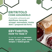 Carica l'immagine nel visualizzatore di Gallery, ERBOTECH Eritritolo BIO in Polvere, Busta da 1 Kg, Sostituto Biologico Naturale dello Zucchero con Zero Calorie, Adatto per Diabetici, Vegan, Senza Conservanti e Coloranti