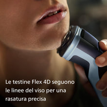 Carica l&#39;immagine nel visualizzatore di Gallery, Philips rasoio elettrico serie 3000x - Rasoio elettrico Wet &amp; Dry per uomo colore blu cielo, con tecnologia SkinProtect, rifinitore a scomparsa, rasoio ergonomico per uomo (modello X3053/00)