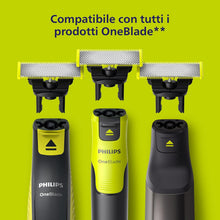 Carica l'immagine nel visualizzatore di Gallery, Philips OneBlade QP430/60 - Testine originali a 360 lame, compatibili con tutti i rasoi e tagliabordi elettrici OneBlade e Pro, originali Philips, 3 lame singole, fornitura per 12 mesi