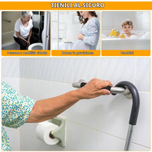 Carica l'immagine nel visualizzatore di Gallery, 2 Pz Barra di Sostegno per Bagnos, 30cm Maniglione Bagno Disabili, Maniglioni Bagno per Anziani, Maniglia da Bagnos in A