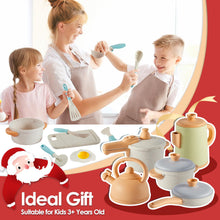 Carica l&#39;immagine nel visualizzatore di Gallery, BUYGER Set Giocattoli da Cucina per Bambini, Pentole e Padelle Giocattolo Accessori Cucina Bambini, Pentolini Giochi di Ruolo Cucina per Bambini 3 + Anni