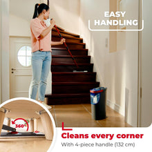 Carica l'immagine nel visualizzatore di Gallery, Vileda H2PrO Flat Mop sistema lavapavimenti a piastra piatta, con secchio lavapavimenti a doppia serbatoio, separa acqua pulita e sporca, 1,2 L per 60 m², compatto e salvaspazio, uso con una mano