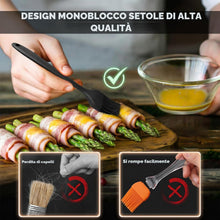 Carica l'immagine nel visualizzatore di Gallery, LINKWAY Set di 2 pennelli da cucina in silicone, senza BPA e resistenti al calore, per cuocere, grigliare e marinare (gr