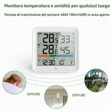 Carica l'immagine nel visualizzatore di Gallery, VOCOO Termometro Igrometro Wireless Digitale Interno Esterno