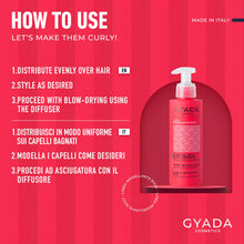 Carica l'immagine nel visualizzatore di Gallery, GYADA COSMETICS, Fluido Gel Modellante Capelli Ricci e Mossi, Effetto Definito, 98% Ingredienti Naturali, Azione Discipl