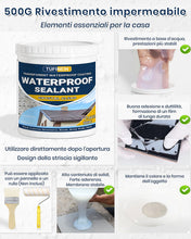 Carica l'immagine nel visualizzatore di Gallery, Sigillante Isolante Impermeabile, 500G Trasparente Sigillante Impermeabile Liquido, Interno ed Esterno Colla Impermeabil