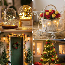 Carica l'immagine nel visualizzatore di Gallery, Stringa Luci LED a Batteria, 16 Pezzi Micro Luci Stringa, 20 LED 2M Mini Lampada a Fili di Rame, Bianco Caldo, per Ester