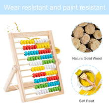 Carica l'immagine nel visualizzatore di Gallery, Diompirux Compatto e portatile Pallottoliere per Bambini Legno con 100 Perline Multicolori, Abaco di Montessori, Giochi 