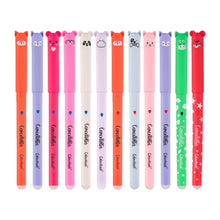 Carica l&#39;immagine nel visualizzatore di Gallery, Colourbook Cancellotte - Set 12 Penne Gel Cancellabili Ricaricabili, Gomma a semisfera, Diametro Punta 0,7 mm (Colour Mix 4)