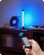 Carica l'immagine nel visualizzatore di Gallery, EDISHINE Lampada da Tavolo LED, RGB &amp; Bianco Caldo, Sync Musicale, Nera