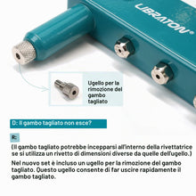 Carica l'immagine nel visualizzatore di Gallery, LIBRATON Rivettatrice Manuale 80 Pz Rivetti con 4 HSS Teste Intercambiabili