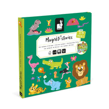 Carica l'immagine nel visualizzatore di Gallery, Janod - Magnéti'Stories Animali d'Africa - Gioco Educativo Magnetico 30 Calamite - Giocattolo per Bambini in Cartone FSC